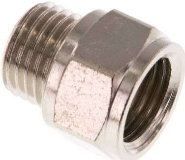 Gewindeverlängerung G 1/4"-13mm, 16 bar Messing vernickelt