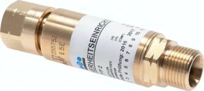 Gebrauchsstellenvorlage G 3/8" LH für Brenngas, ISO 5175