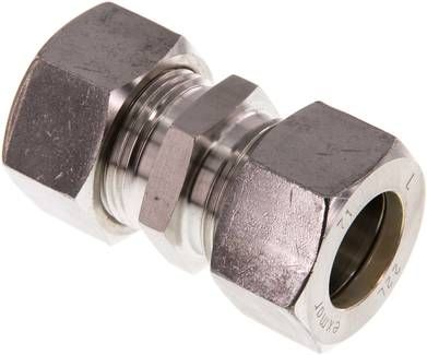 Gerade Schneidringverschrau-bung 22 L, Klemmring 1.4571 (NC)