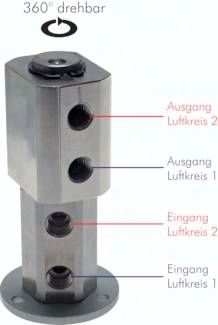 Drehdurchführung 2-fach, G 1/8", Standard