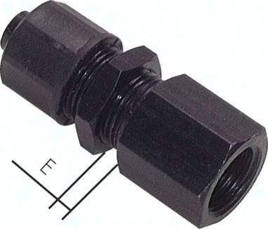 Aufschraub-Schott-Verschrau-bung G 1/4"-8 x 6mm,Aluminium