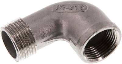 90°-Einschraubwinkel Rp 3/4"(IG)-R 3/4"(AG), 10 bar 1.4408