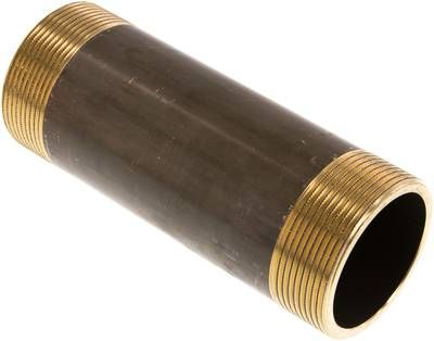 Rohrdoppelnippel G 2"-150mm, 16 bar Messing