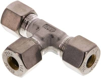 T-Schneidringverschraubung 10 S, Klemmring 1.4571 (NC)