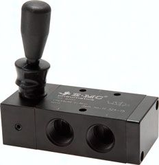 3/2-Wege Handhebelventil mit Raste, G 1/2"