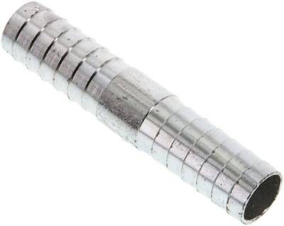 Schlauchverbindungsrohr 19mm-19mm, Stahl verzinkt