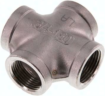Kreuzstück Rp 3/4" (IG), 16 bar 1.4408