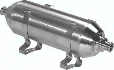 Edelstahl-Druckluftbehälter (1.4301) 0,75l, -0,95 bis 16bar