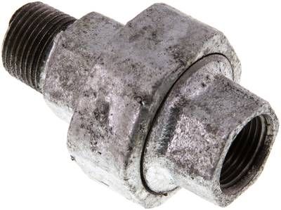 Verschraubung kon. dichtend, Rp 3/8"/R 3/8" (IG/AG)