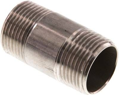 Rohrdoppelnippel R 1"-60mm, 20 bar 1.4571