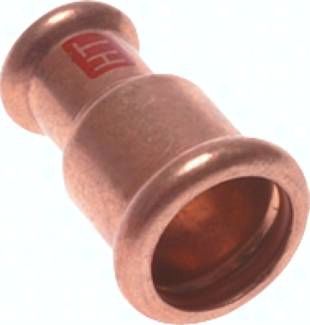 Pressfitting, Reduziermuffe, 42 x 28mm, Kupfer / Kupferlegierung
