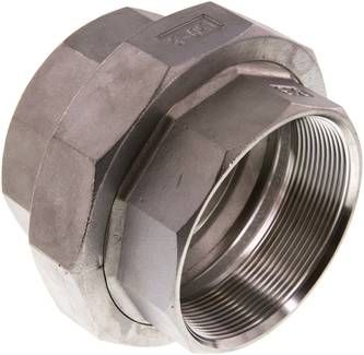 Verschraubung flach dichtend Rp 3" (IG),16 bar 1.4408