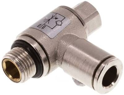 Winkel-Drosselrückschlag-ventil G 1/8"-6mm,zuluftregelnd (Sonderausführung)