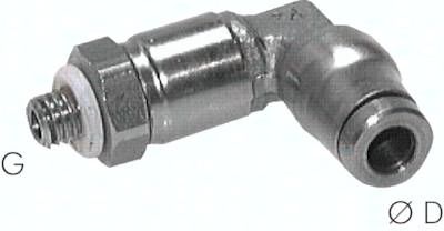 Winkel-Steckanschluss M 5-4mm, Baureihe Edelstahl