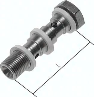 Hohlschraube, 2-fach G 1/4"-42mm, 1.4571