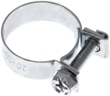 9mm Mini-Schlauchschelle, 20 - 22mm, Stahl verzinkt (W1)