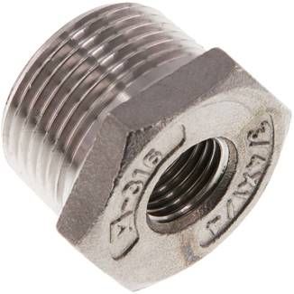 Reduziernippel R 3/4"(AG)-Rp 1/4"(IG), 16 bar 1.4408