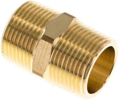 Doppelnippel R 3/4"-R 3/4", 16 bar Messing/Rotguss