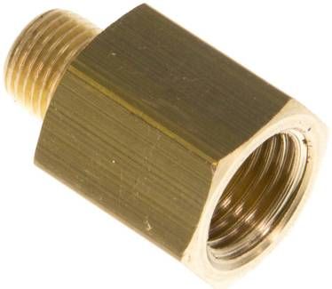 Reduziernippel G 1/8"(AG)-G 1/4"(IG), 16 bar Messing