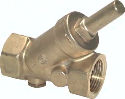 Schrägsitz-Rückschlagventil, Rp 1 1/4", PN 10 / FKM-Dichtung, Messing