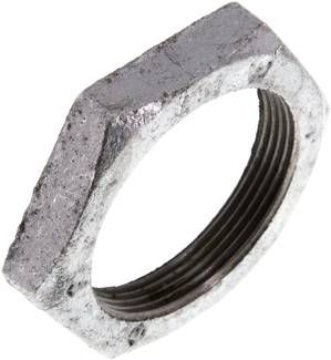 Sechskant-Gegenmutter Rp 2", Temperguss verzinkt
