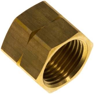 Überwurfmutter mit Linksgewinde Messing, G 1/2" LH, 6 / 9 / 13 mm