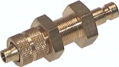 Schott-Kupplungsstecker (NW2,7) 6 x 4mm Schlauch, Messing
