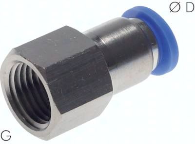Steckanschluss m. Innengew. M 5-4mm, IQS-Standard