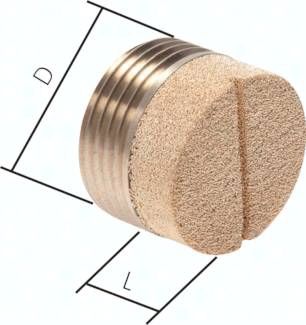 Schalldämpfer G 1/4", Sinterbronze, zylinderförmig