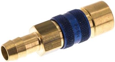 Kupplungsdose (NW5) 9mm Schlauch, blau, Sechseck SW10