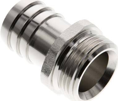 Gewindetülle G 1"-25mm, 16 bar Messing vernickelt