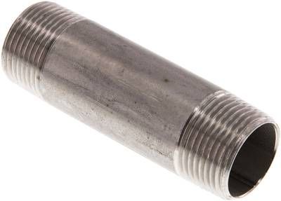 Rohrdoppelnippel R 3/4"-80mm, 20 bar 1.4571