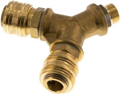 2-fach-Luftweiche mit Kupplungsdosen, G 3/8" (AG)