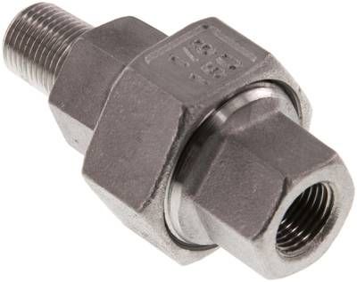 Verschraubung kon. dichtend, Rp 1/8"/R 1/8" (IG/AG)