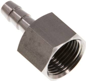 Aufschraub-Schlauchtülle G 3/8"-6mm, 40 bar 1.4571