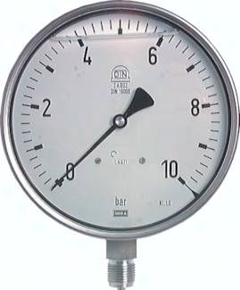 Gly.-Sicherheits-Manometer senkrecht,160mm, 0 - 25 bar