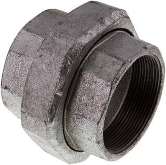 Verschraubung kon. dichtend Rp 2 1/2" (IG),25 bar Temperguss verzinkt