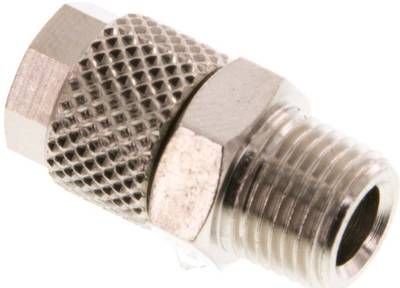 Gerade Verschraubung R 1/8"-6 x 4mm, Messing vernickelt