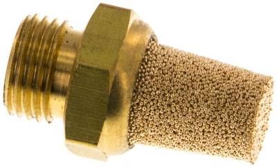 Schalldämpfer G 1/8", Sinterbronze, Messinggewinde