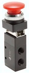 3/2-Wege Pilztaster G 1/4" schwarz
