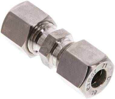 Gerade Schneidringverschrau-bung 8 L, Klemmring 1.4571 (NC)