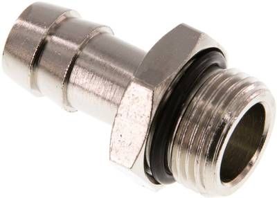 Gewindetülle mit O-Ring G 3/8"-12mm, Messing vernickelt