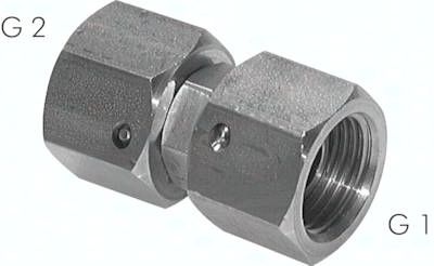 Gerader Verbinder 60°-Konus, G 1 1/4"-G 1 1/4", 1.4571