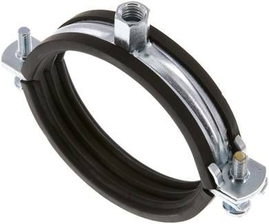 Rohrschelle 80 - 86mm,Stahl verzinkt mit Einlage, FISCHER