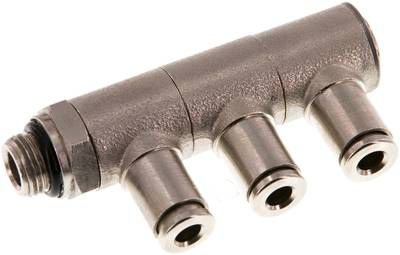 Steck-Mehrfachverteiler, 3-fach G 1/8"-4mm, IQS-MSV (Standard)