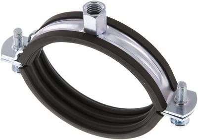 Rohrschelle 72 - 80mm,Stahl verzinkt mit Einlage, FISCHER