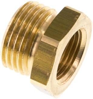 Reduzielrnippel G 1/2"(AG)-G 3/ 8"(IG), 16 bar Messing