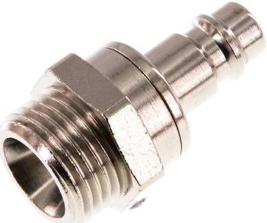 Kupplungsstecker (NW7,2) G 1/2"(AG), Messing vernickelt