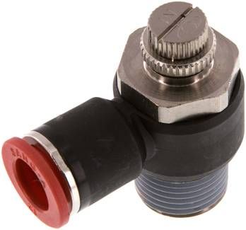 Winkel-Drosselrückschlag-ventil R 1/2"-12mm,zuluftregelnd (Sonderausführung)