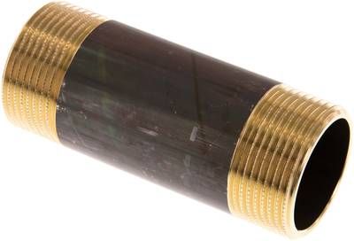 Rohrdoppelnippel G 1 1/4"-100mm, 16 bar Messing